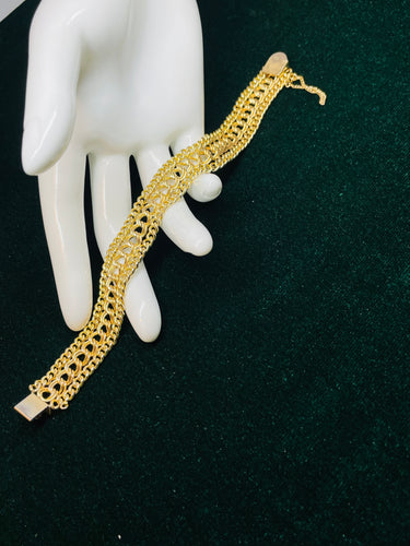 Gold Filled Wide Bracelet